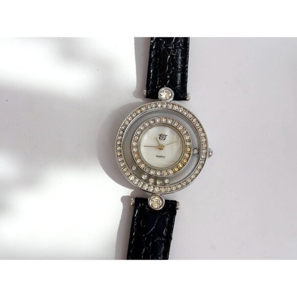 Elizabeth Taylor Leather Silver Ladies Vintage Wristwatch - 29mm - WORKS! - Picture 3 of 10
